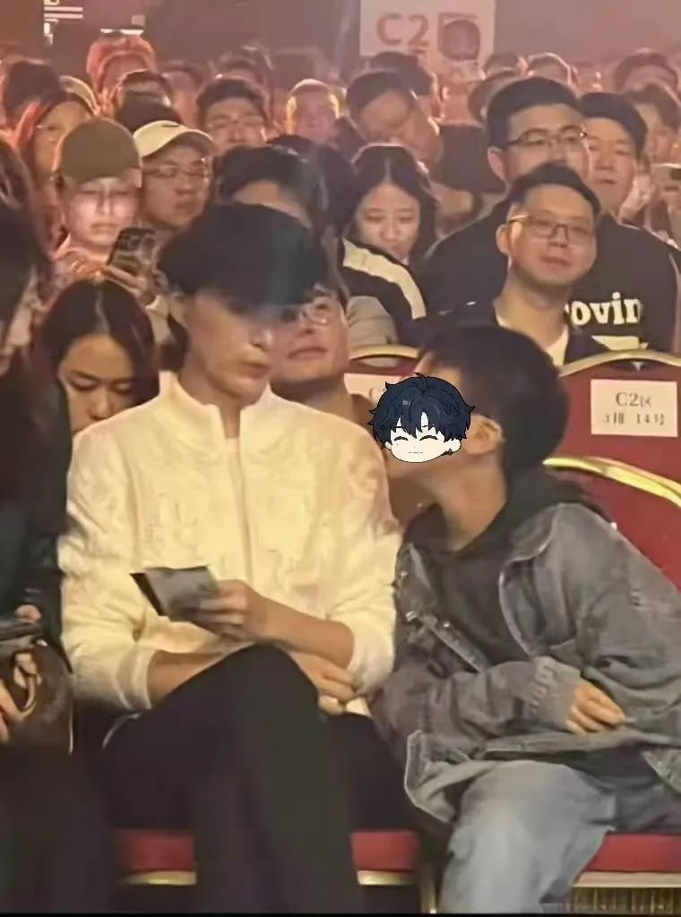 董卿与子刘谦演出现场,儿子帅气正脸引关注